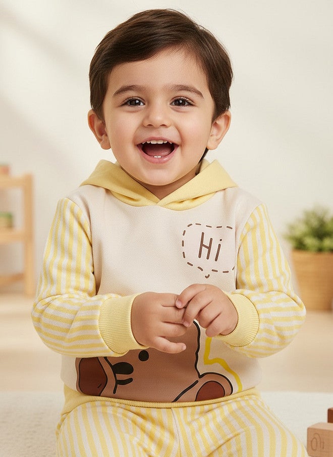 Bontots Infant Boys Organic Cotton Hooded Sweatshirt - Image 1